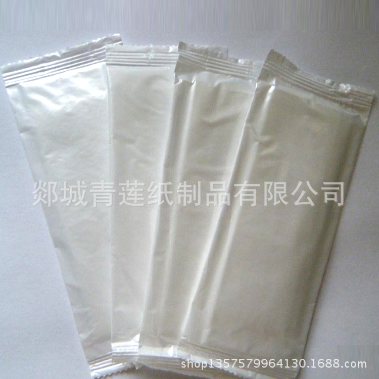 郯城青莲纸制品 专业酒店单片包装一次性小白包湿巾批发供应
